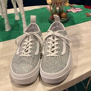 Vans Glitter Silver Women's Sneakers